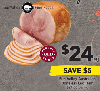 Drakes Sun Valley Australian Boneless Leg Ham offer