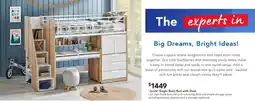 Harvey Norman Jacob Single Bunk Bed with Desk. offer