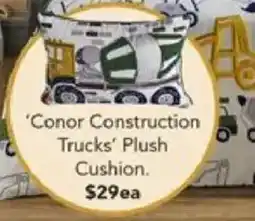 Harvey Norman Conor Construction Trucks Plush Cushion offer