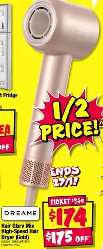 JB Hi-Fi Hair Glory Mix High-Speed Hair Dryer (Gold) offer