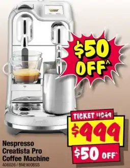 JB Hi-Fi Nespresso Creatista Pro Coffee Machine offer