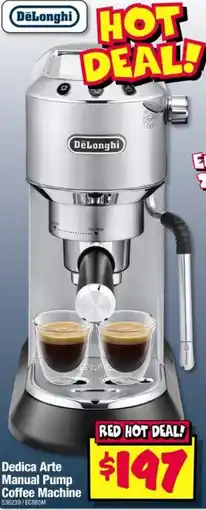 JB Hi-Fi Dedica Arte Manual Pump Coffee Machine offer