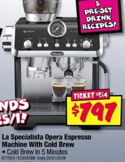 JB Hi-Fi La Specialista Opera Espresso Machine With Cold Brew offer