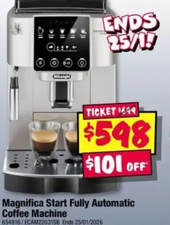 JB Hi-Fi Magnifica Start Fully Automatic Coffee Machine offer