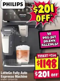 JB Hi-Fi LatteGo Fully Auto Espresso Machine offer