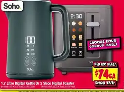 JB Hi-Fi Digital Kettle Or 2 Slice Digital Toaster offer
