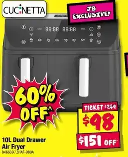 JB Hi-Fi Dual Drawer Air Fryer offer