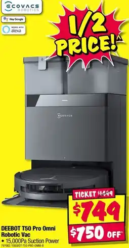 JB Hi-Fi DEEBOT T50 Pro Omni Robotic Vac offer