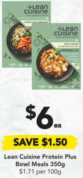 Drakes Lean Cuisine Protein Plus Bowl Meals 350g offer