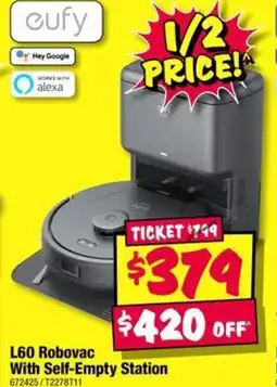 JB Hi-Fi L60 Robovac With Self-Empty Station offer