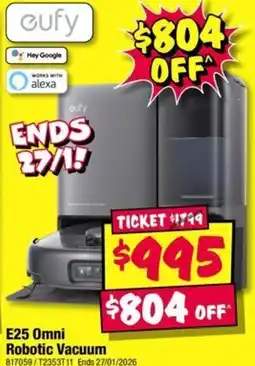 JB Hi-Fi Eufy e25 omni robotic vacuum offer