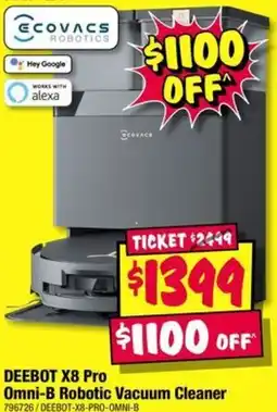 JB Hi-Fi Ecovacs deebot x8 pro omni-b robotic vacuum cleaner offer