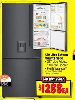 JB Hi-Fi Bottom Mount Fridge offer