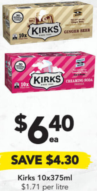 Drakes Kirks 10x375ml offer