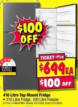 JB Hi-Fi Top Mount Fridge offer