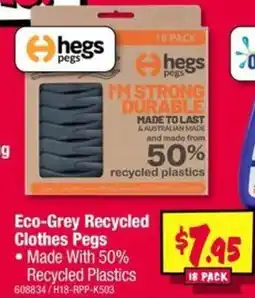 JB Hi-Fi Eco-Grey Recycled Clothes Pegs offer
