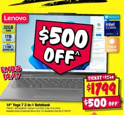 JB Hi-Fi Lenovo Yoga 7 2-In-1 Notebook offer