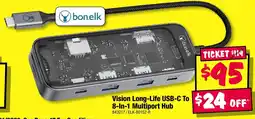 JB Hi-Fi Vision Long-Life USB-C To 8-In-1 Multiport Hub offer