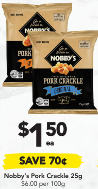 Drakes Nobby's Pork Crackle 25g offer