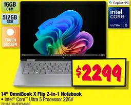 JB Hi-Fi 14" OmniBook X Flip 2-In-1 Notebook offer