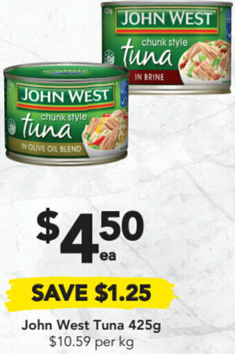 Drakes John West Tuna 425g offer