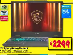 JB Hi-Fi Cyborg Gaming Notebook offer