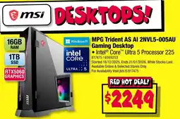 JB Hi-Fi MPG Trident AS AI 2NVL5-005AU Gaming Desktop offer