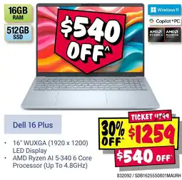 JB Hi-Fi Dell 16 Plus offer
