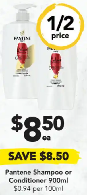 Drakes Pantene Shampoo Conditioner 900ml offer