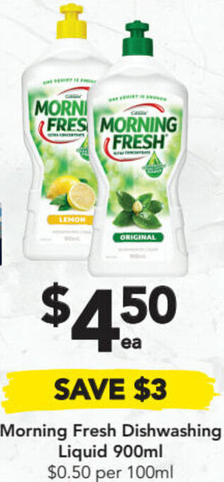 Drakes Morning Fresh Dishwashing Liquid 900ml offer