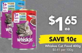 Drakes Whiskas Cat Food 400g offer