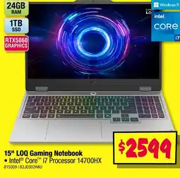 JB Hi-Fi loq gaming notebook offer