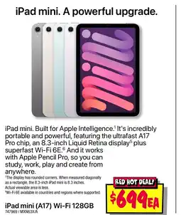 JB Hi-Fi iPad mini (A17) offer
