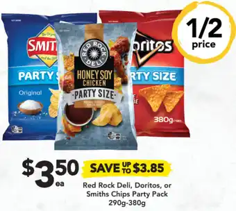 Drakes Red Rock Deli, Doritos, Or Smiths Chips Party Pack 290-380g offer