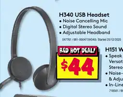 JB Hi-Fi H340 usb headset offer