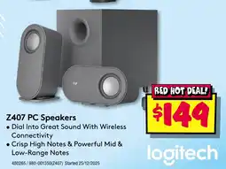 JB Hi-Fi Z407 pc speakers offer