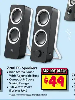 JB Hi-Fi Z200 pc speakers offer