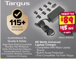 JB Hi-Fi 65 watts universal laptop charger offer