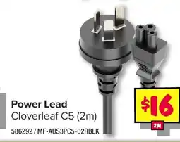 JB Hi-Fi Power lead cloverleaf c5 offer