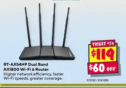 JB Hi-Fi Rt-ax54hp dual band ax1800 wi-fi 6 router offer