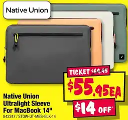 JB Hi-Fi Native union ultralight sleeve offer