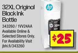 JB Hi-Fi 32xl original hp black ink bottle offer