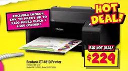 JB Hi-Fi Ecotank et-1810 printer offer
