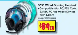 JB Hi-Fi G335 wired gaming headset offer