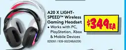 JB Hi-Fi A20 x light- speed wireless gaming headset offer