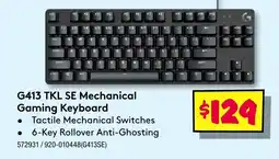 JB Hi-Fi G413 tkl se mechanical gaming keyboard offer