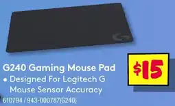 JB Hi-Fi G240 gaming mouse pad offer