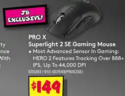 JB Hi-Fi Pro x superlight 2 se gaming mouse offer