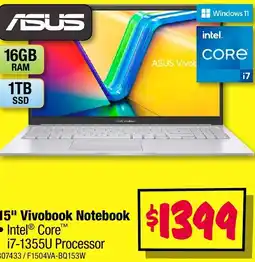 JB Hi-Fi Asus Vivobook Notebook offer