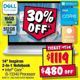 JB Hi-Fi Dell Inspiron 2-In-1 Notebook offer